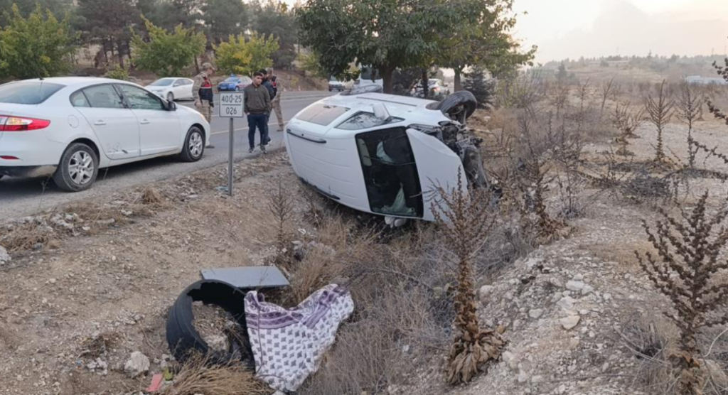 Şanlıurfa’da Araç Devrildi: Baba Ve Oğlu Yaralandı