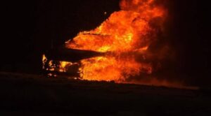 Rampada Zorlanan Araç Alev Topuna Döndü!