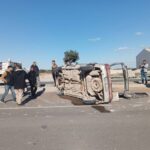 Urfa’da otomobil devrildi!