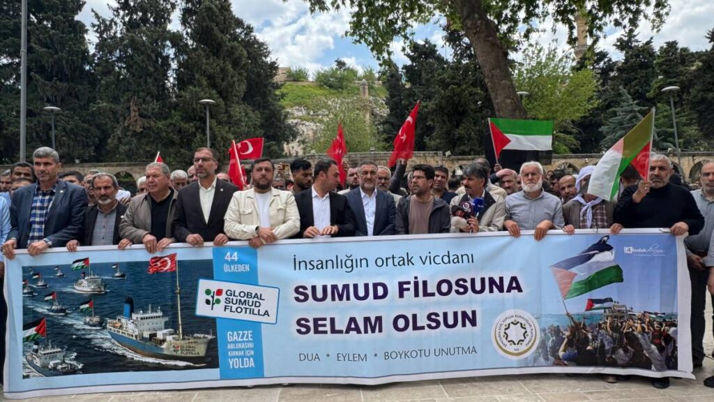 Şanlıurfa’dan Filistin’e destek! Global Sumud Filosu’na müdahaleye tepki